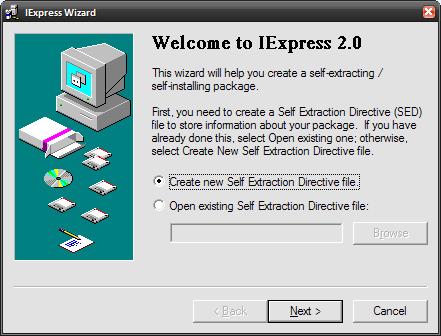 Crie arquivos self-extract direto no Windows, TECNOFAGIA
