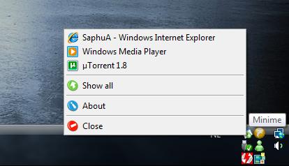 Minimize para a bandeja do Windows, TECNOFAGIA