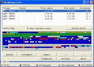 Aumente o desempenho do HD com Ultradefrag, TECNOFAGIA