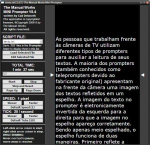 Instale um teleprompter em seu computador, TECNOFAGIA