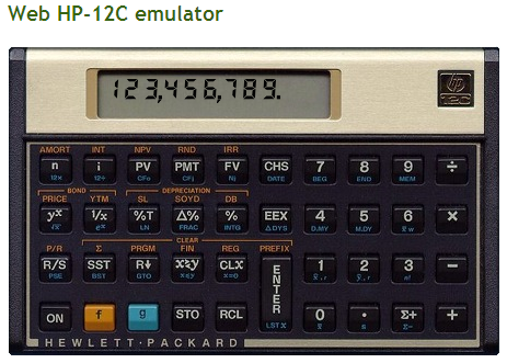 Emulador da Calculadora HP-12C, TECNOFAGIA