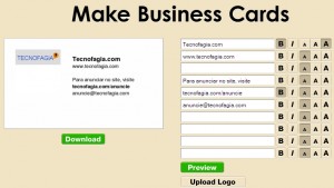 Faça seu cartão de visita online, TECNOFAGIA