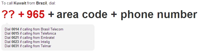 Códigos telefônicos internacionais, TECNOFAGIA