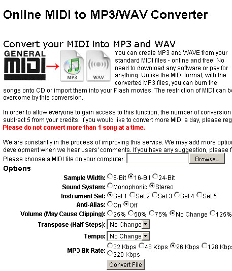 Como converter MIDI e WAV para MP3?, TECNOFAGIA