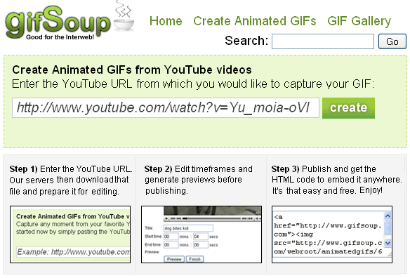 Transforme vídeos do YouTube em GIF animado, TECNOFAGIA