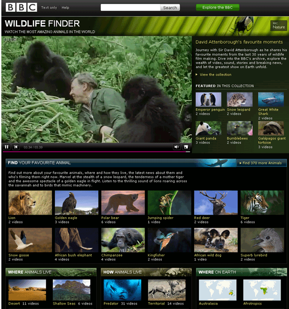 Vídeos de animais selvagens online, TECNOFAGIA
