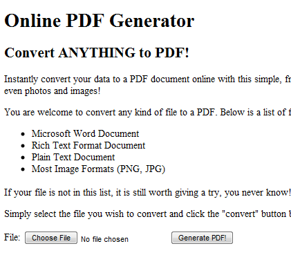 Conversor para PDF online, TECNOFAGIA