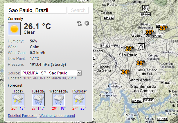 Google Maps + Previsão do tempo, TECNOFAGIA