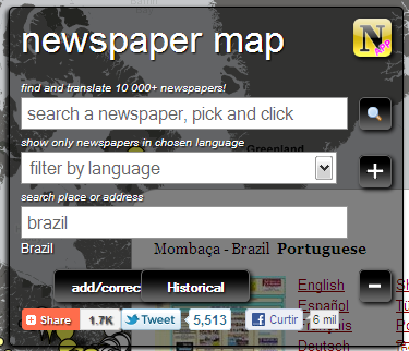 Veja no mapa e leia jornais do mundo inteiro online, TECNOFAGIA