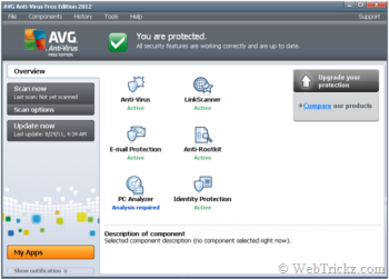 AVG Antivírus 2012 para download grátis, TECNOFAGIA