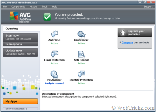 AVG Antivírus 2012 para download grátis, TECNOFAGIA