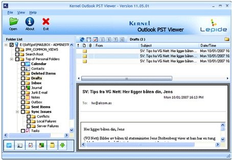 Como abrir arquivos PST sem Outlook, TECNOFAGIA