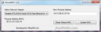 Programa para alterar o MAC Address, TECNOFAGIA