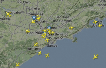 Mapa com as rotas dos voos comerciais em tempo real, TECNOFAGIA