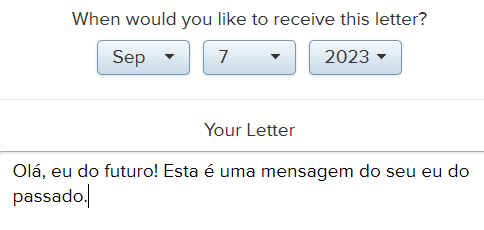 Envie uma mensagem para si mesmo no futuro, TECNOFAGIA